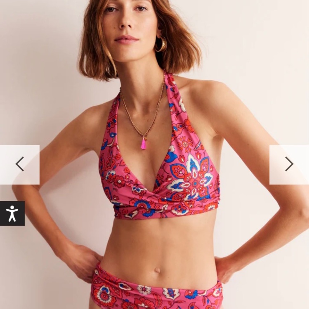 Boden Levanzo floral halter bikini top size 12 - Picture 7 of 7